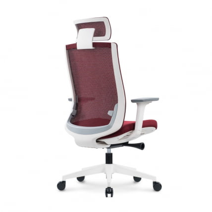 Кресло руководителя RUBY white frame Красный_2
