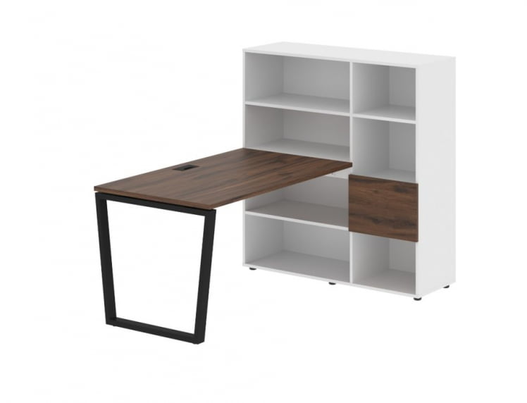 Рабочая станция EDIS EVRST 1213 Дуб Денвер темный Черный Белый_0