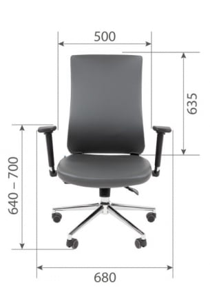 Офисное кресло CHAIRMAN 500 LUX БП экокожа Серый_12