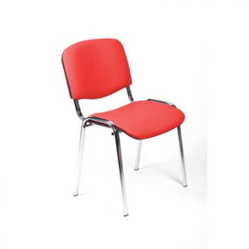 Стул ZP_UP_EChair Rio ИЗО хром к/з красный 550736_0