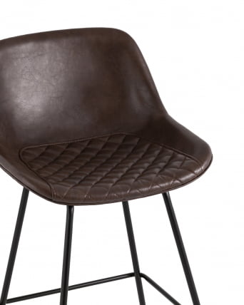 Стул полубарный Деймон (ПБ) экокожа Коричневый_6