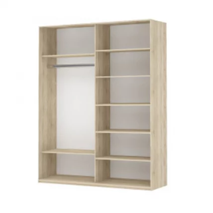 Шкаф-купе двухдверный Прайм 1200 ДСП/ДСП Дуб сонома_1
