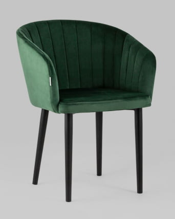 Стул с подлокотниками Нейтон велюр Зеленый_1