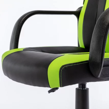 Кресло компьютерное BRABIX Stripe GM-202 экокожа Черный-зеленый_6