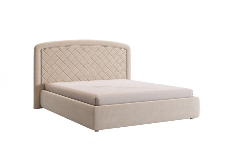 Кровать 1.6 Сильва 2 КМ1.6-18 крем (велюр) / KM1.6-18_0