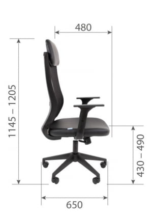 Офисное кресло CHAIRMAN 500 LT экокожа Черный_20