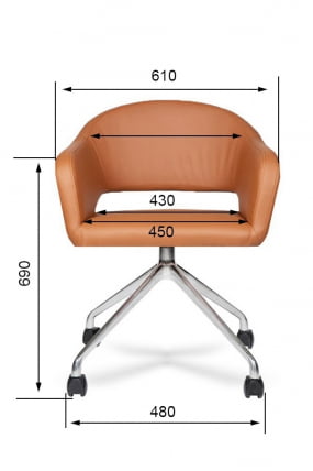 Кресло Комфорт Хром 4 Луча_4