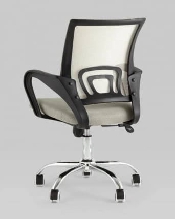 Кресло офисное TopChairs Simple New серый спинка сетка_4