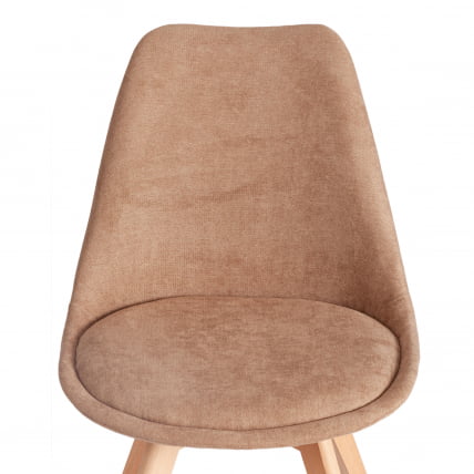 Стул TULIP SOFT (mod. 053V) дерево/пластик/ткань, 49,5 x 54,5 x 84 см, Бежевый (Beige) LY1701-4_5