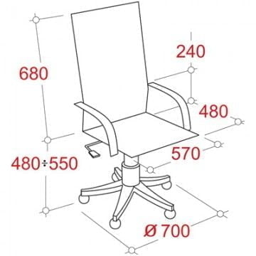 Кресло руководителя EChair-515 299462 Коричневое_2