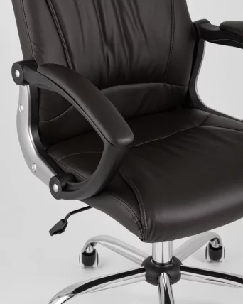 Кресло руководителя TopChairs Tower Коричневое_7