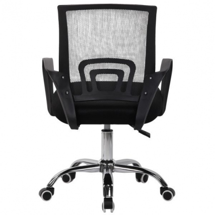 Кресло CROMEX (КРОМЕКС) Debut CH-697 ХРОМ сетка/ткань TW черное_3