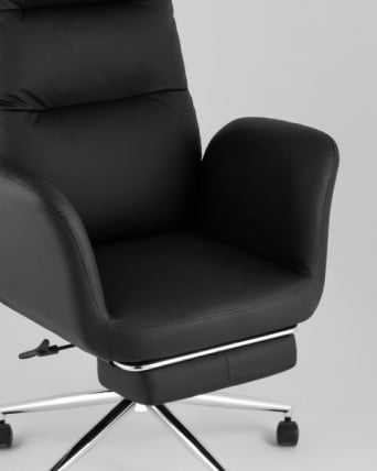 Кресло руководителя ТопЧаирс Солид НC с оттоманкой черный / TopChairs Solid NC_8