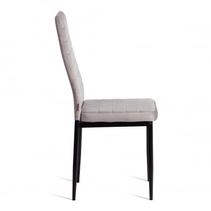 Стул Easy (mod. JSC02-1) металл, флок, 41 х 52 х 96 см, Light grey (светло-серый) HLR14 / черный_1