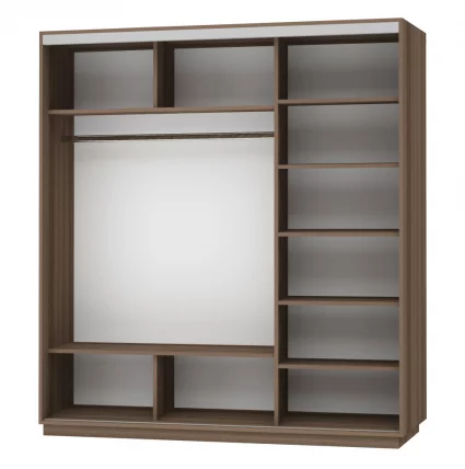 Шкаф-купе трехдверный Экспресс Трио Элемент 2100х2200х Ясень шимо тёмный / 2100х2200h_1