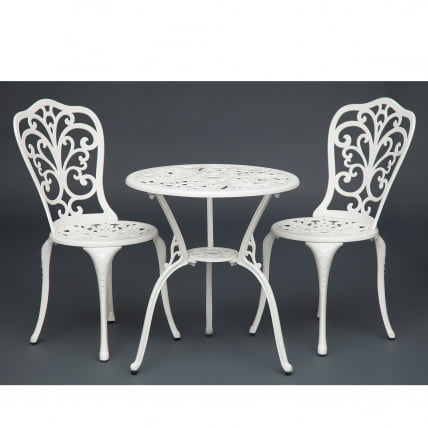 Комплект Secret De Maison Romance (стол +2 стула) алюминиевый сплав, D60/H67, 53х41х89см, butter white_3