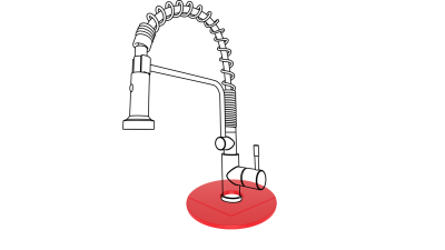 Подставка под кран Kit Kraken CIRCLE ПодставкаПодКранCIRCLERED_0