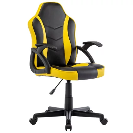 Кресло компьютерное BRABIX Shark GM-203 экокожа Черный-желтый_1