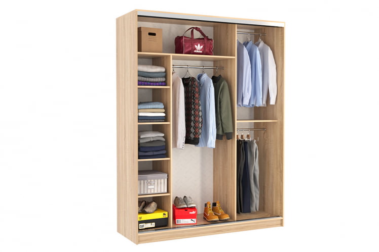 Шкаф-купе Бассо 7-600 27 СК-01Б25 дуб сонома / SK-01B25_1