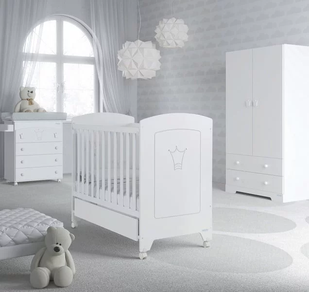 Комод Micuna Valentina пеленальный B-970 white матрасик stars grey_1