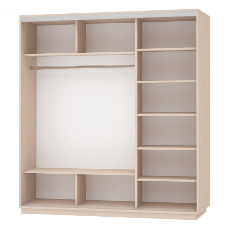 Шкаф-купе трехдверный Экспресс Трио Элемент 2100х2200х Белый снег / 2100х2200h_1