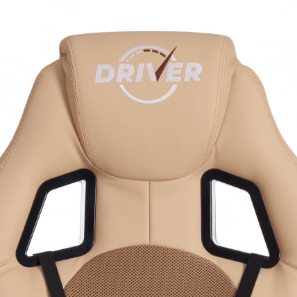Кресло DRIVER (22) кож/зам/ткань, бежевый/бронза, 36-34/TW-21_7