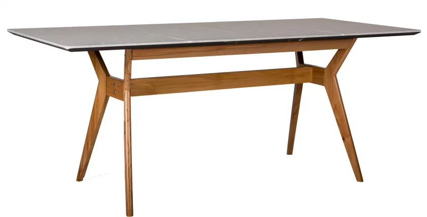 Стол раскладной Нарвик 120-160 БУК-Мрамор Бьянко_3