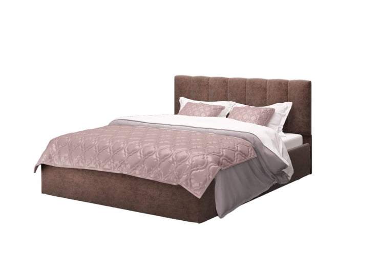 Кровать Элен 1200*2000 мм, велюр Роcк 05, коричневый / Rock_0