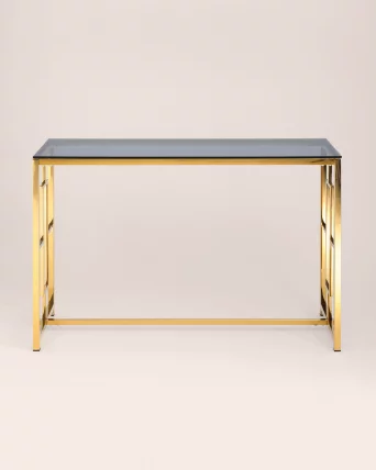 Консоль БРУКЛИН 120x40 Золото стекло smoke Консоль БРУКЛИН 120x40 Золото стекло smoke_2