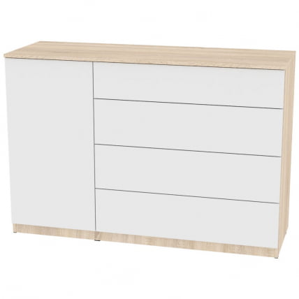 Комод Калисто(K42)923х1352х468PUSHtoOPEN(ДСС-Белый)_0