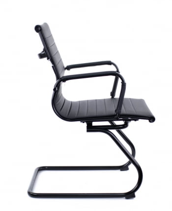 Кресло для персонала Everprof Leo Black CF Экокожа Черный_1
