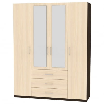 Шкаф распашный R-230х180х45-3-M(Венге-ДМ)_0