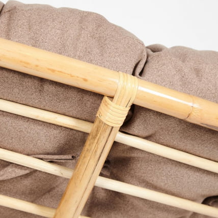 Кресло PAPASAN ECO/ПАПАСАН ЭКО P115-1/SP STD /c подушкой, ремешками/ Natural (натуральный), экошерсть Коричневый, 1811-5_2
