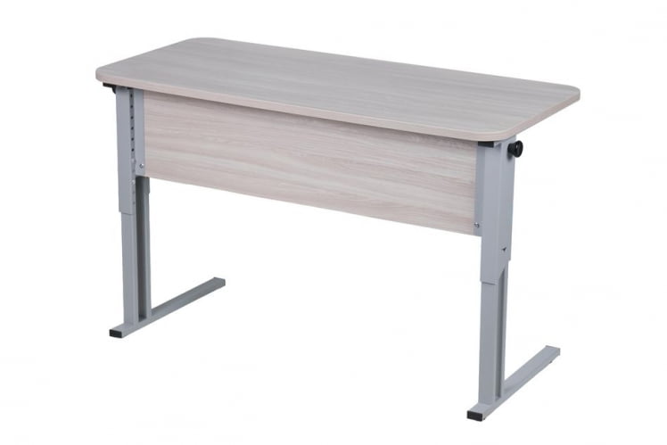 Парта двухместная (рост 3-7) эргономичная Серый/Металл Серый_0