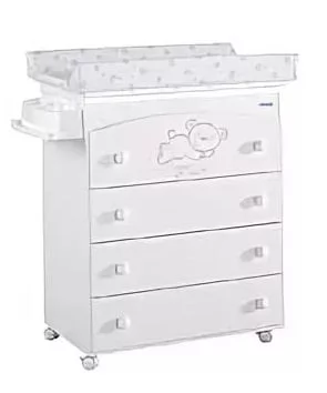 Комод Micuna Sweet Bear пеленальный B-970 white матрасик stars grey_0