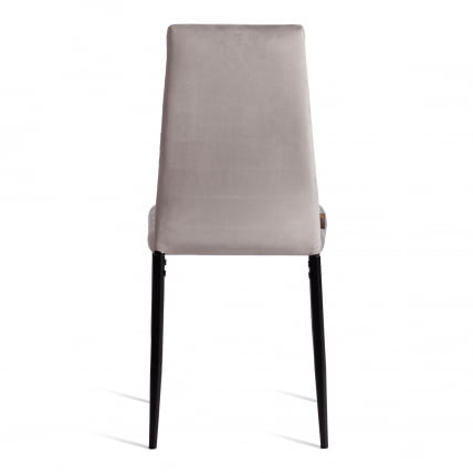 Стул Easy (mod. JSC02-1) металл, флок, 41 х 52 х 96 см, Light grey (светло-серый) HLR14 / черный_3
