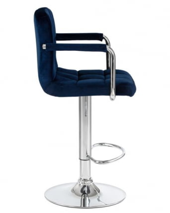 Стул барный DOBRIN KRUGER ARM (синий велюр (MJ9-117))_3