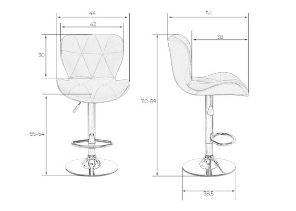 Стул барный DOBRIN BARNY (серый) 2 шт_10