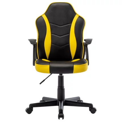 Кресло компьютерное BRABIX Shark GM-203 экокожа Черный-желтый_3