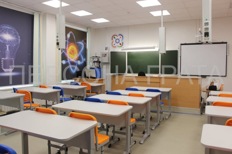 Парта двухместная Де Гласси Н (рост 3-5)  ЛДСП Серый/ Металл Серый+Серый_1