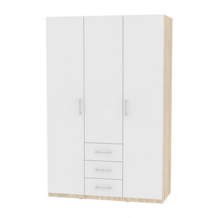 Шкаф распашный R-198х135х45-3(ДСС-Белый)_0