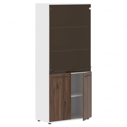 Шкаф комбинированный ЕДИС ЕХCС 85.2 Дуб Денвер темный Мокко Белый / EDIS EHCS_1