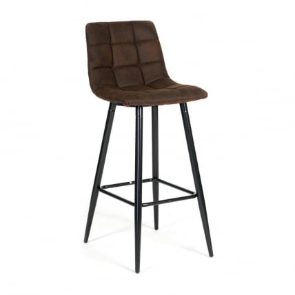 Стул барный SPICE (mod.8078) металл,ткань наппа, 51 x 42 x 104 см, темно-коричневый/черный, PK-03_0
