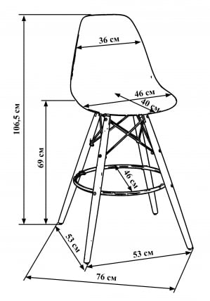 Стул барный DOBRIN DSW BAR Светло-серый GR-01_6
