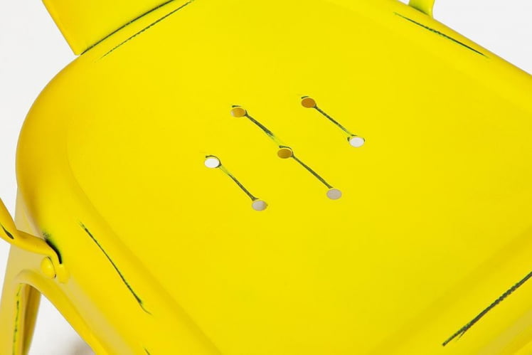 Стул LOFT CHAIR (mod. 012) металл, 45*35*85см, желтый/yellow vintage_5