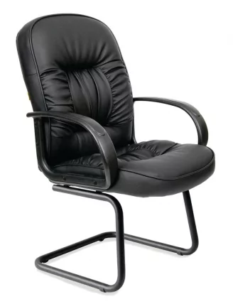 Кресло для посетителя Chairman 416V Черный глянец_0