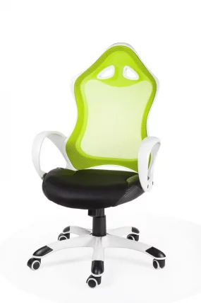 Кресло офисное Тесла CX0398H01 White green_0