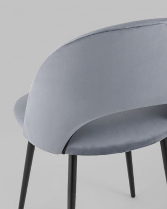 Стул Меган велюр Серый_5