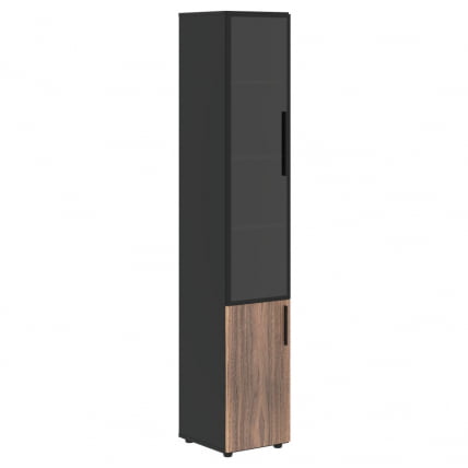 Шкаф-колонка комбинированный (левый) VELION VENEER VRHCS 40.2 L Американский орех Яшма черная_0