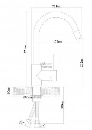 Смеситель ДР.Ганс СОЛО Серый, 2128120 / DR.Gans_1